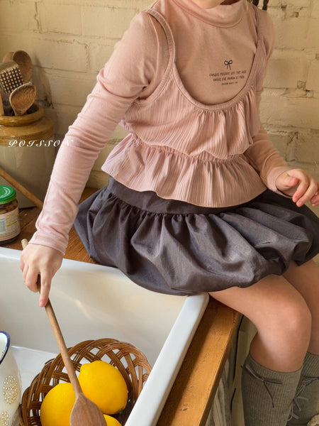 봄반폴라+레이어드블라우스