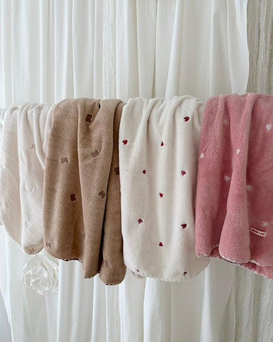 Cozy Embroidered Microfiber Blanket
