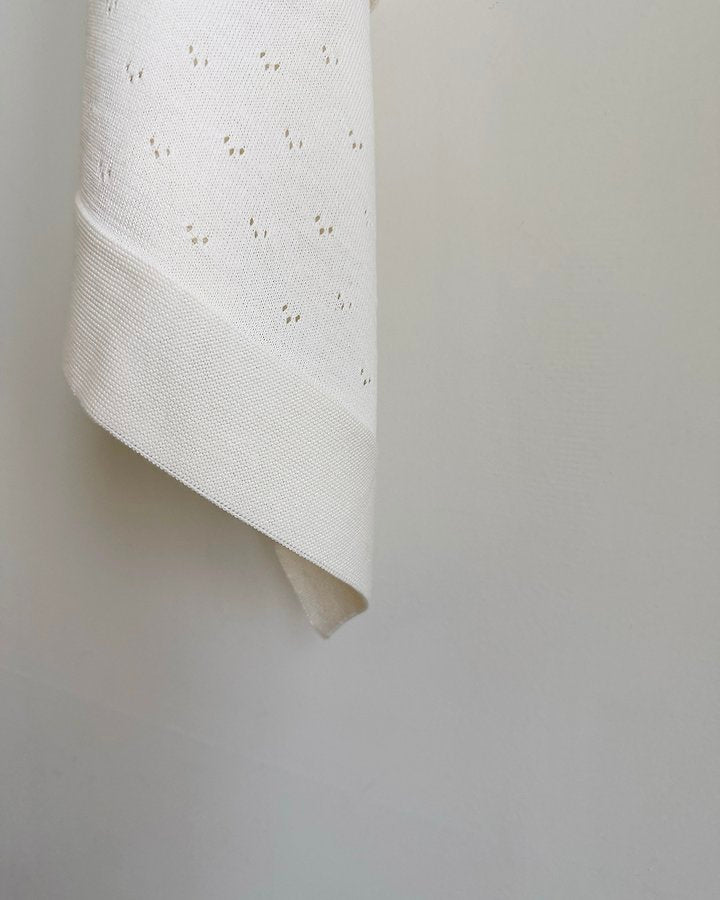 Eyelet knit blanket