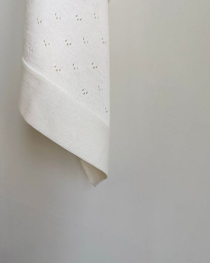 Eyelet knit blanket