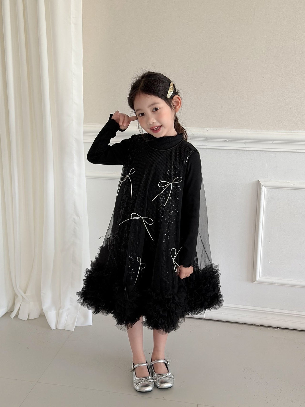 Black Ribbon Dress