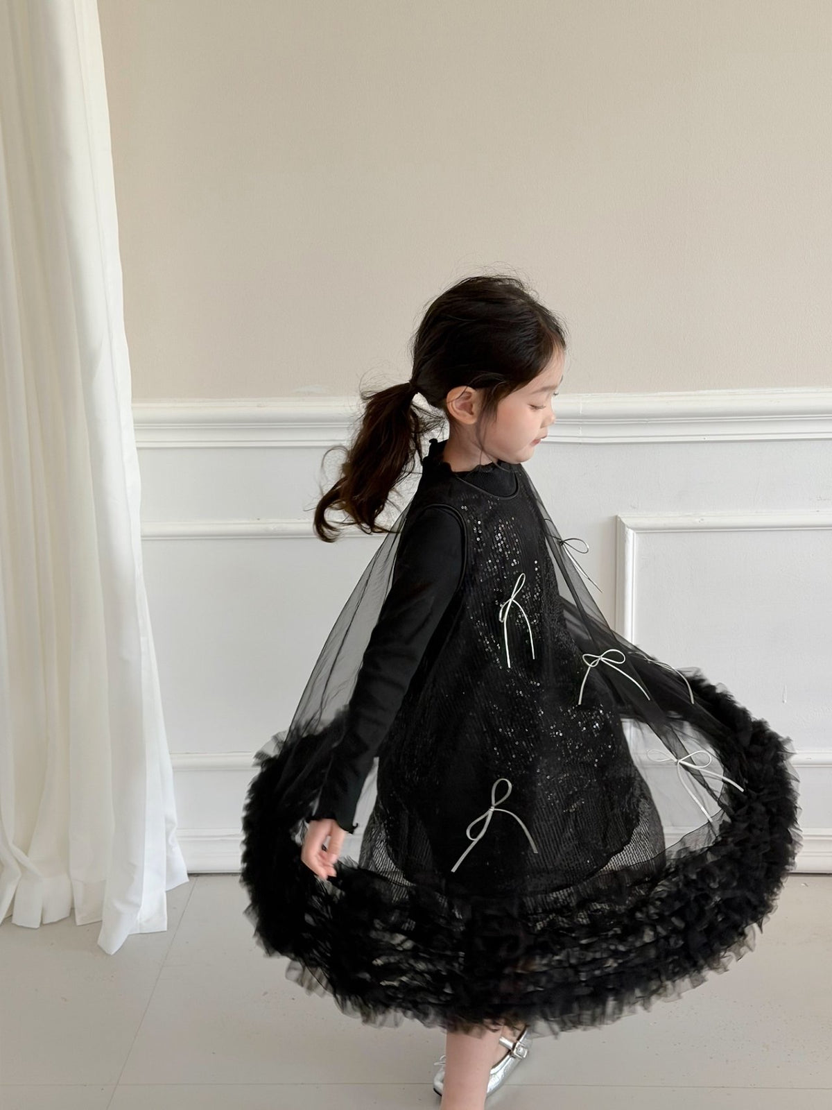 Black Ribbon Dress