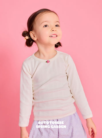 Floral Eyelet T-shirt Ivory