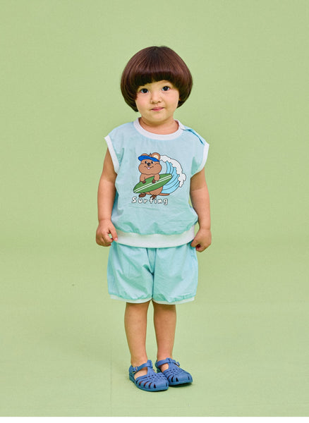 트로피컬우븐셋업 블루