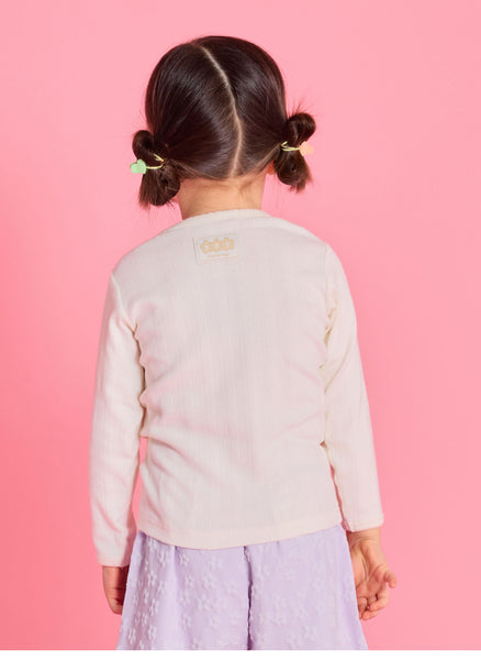 Floral Eyelet T-shirt Ivory