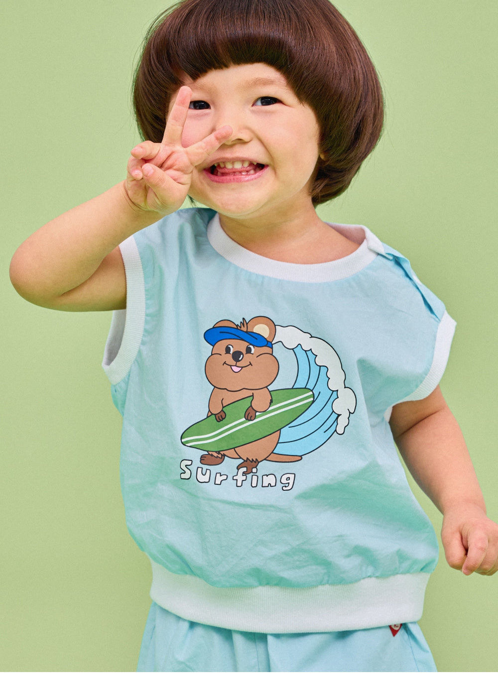 트로피컬우븐셋업 블루